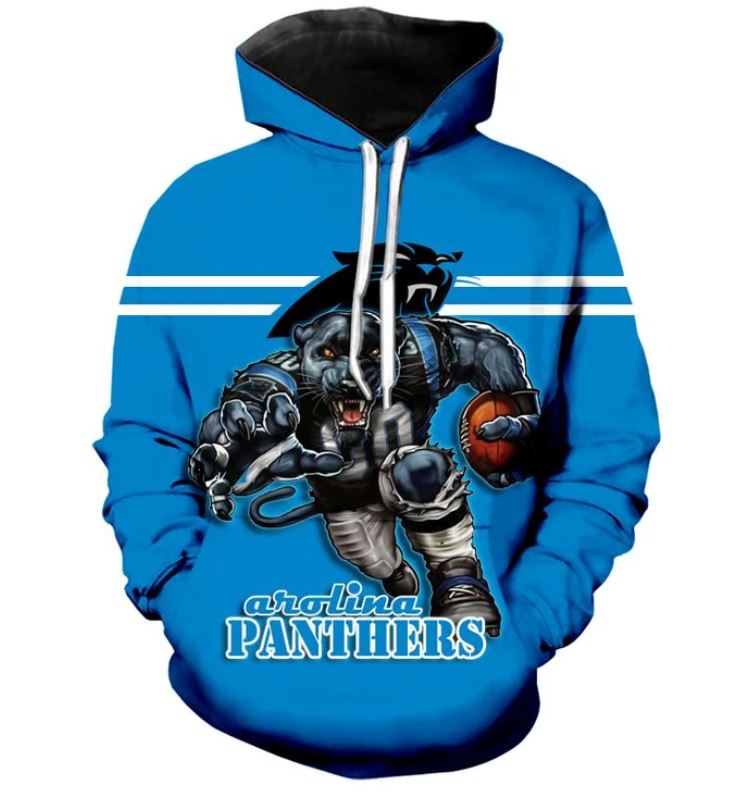 Carolina Panthers Ultra-Cool Design All Over Print Zip Hoodie Pullover - Show Your Nfl Team Spirit