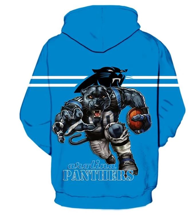 Carolina Panthers Ultra-Cool Design All Over Print Zip Hoodie Pullover - Show Your Nfl Team Spirit