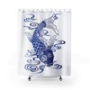 Carp Koi Fish Japanese Ukiyo-e Style Shower Curtain for Retro Bathroom Decor 