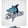 Carton Smiling Shark Shower Curtain For A Fun And Playful Bathroom