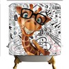 Cartoon Animal Funny Giraffe Shower Curtain - Cute Bathroom Decor