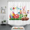 Cartoon Bunny And Easter Eggs Funny Shower Curtain