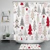 Cartoon Christmas Tree Snowflakes Shower Curtain For A Whimsical Look