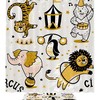 Cartoon Circus Lion Tiger Penguin Shower Curtain, Funny Bathhroom Waterproof Fabric Curtain 