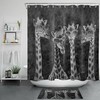 Cartoon Cool Animals Funny Giraffe Shower Curtain - Cute Bathroom Accessory