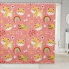 Cartoon Cute Corgi Puppy Printed Shower Curtain- Waterproof and Adorable Bathroom Accessory for Youthful Home Decor