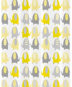 Cartoon Elephants Garderie Rideaux De Douche Stalle Set For Kids Bathroom 