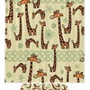 Cartoon Giraffe Pattern Shower Curtain, Microfiber Bathroom Accents Fabric Machine Washable