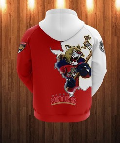 Cartoon Graphic All Over Print 3D Zip Hoodie For Fans Of Florida Panthers