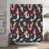 Cartoon Mermaid Black Shower Curtain For Bathroom - Kids Will Love This Fun Shower Accessory