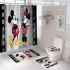 Cartoon Mickey Minnie Waterproof Shower Curtain Set For A Fun Bathroom Ambience
