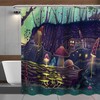 Cartoon Night Colorful Wonderland Fabric Decor Bathroom Curtain - Experience The Fairytale Dream World