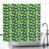 Cartoon Panda With Bamboo Shower Curtain For Bathroom Decor