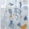 Cartoon Sea Creature Mermaid Print Shower Curtain Customizable Bathroom Decor