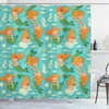 Cartoon Sea Creatures - A Little Mermaid Shower Curtain for Your Bathroom 
