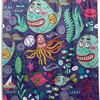 Cartoon Sea Creatures Shower Curtain For Kid'S Bathroom Decor