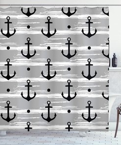 Cartoon Sea Sirens Mermaid Shower Curtain With Greek Myth Design Of Female Human Tail Of Fish Image