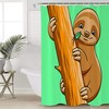 Cartoon Sloth Funny Print Shower Curtain for Bathroom Decor