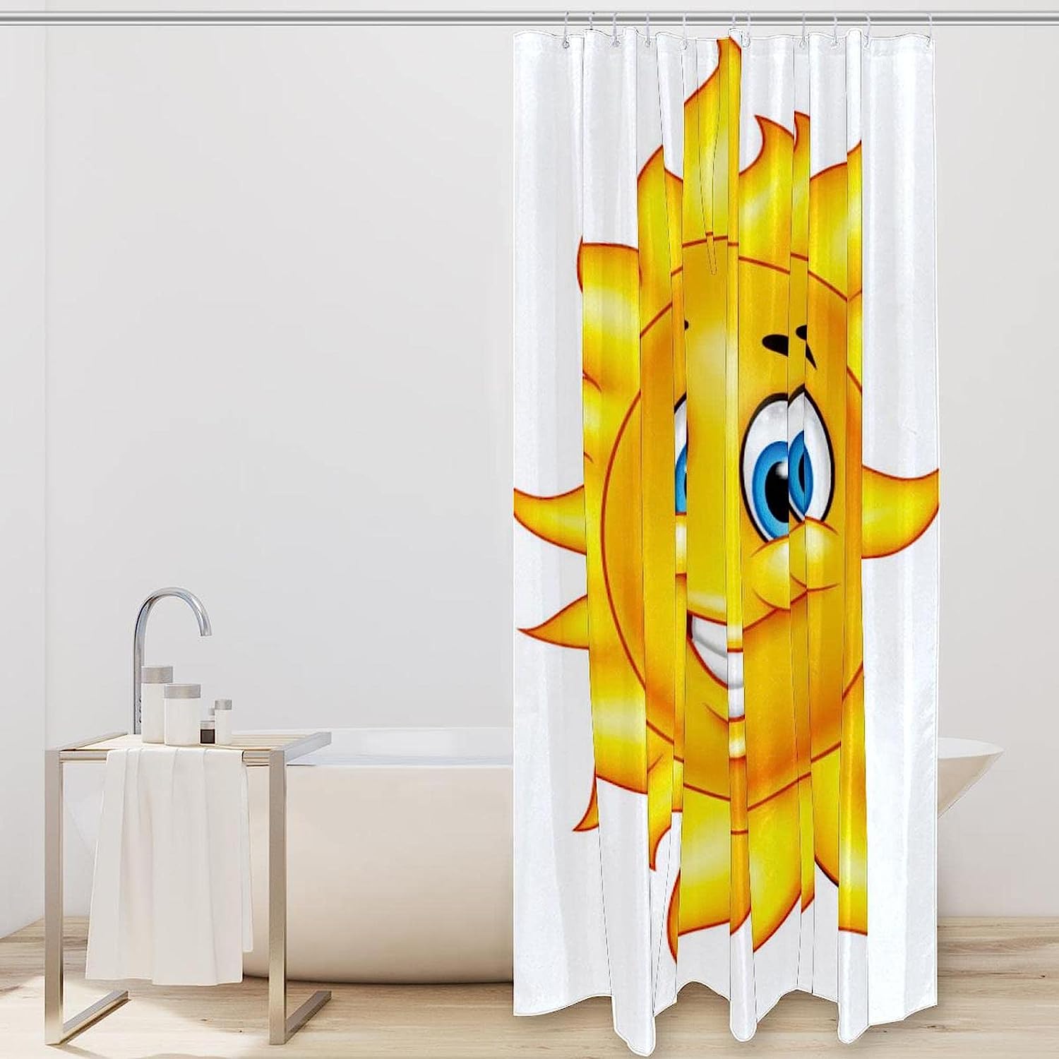 Cartoon Unicorn Pattern Shower Curtain - Magical Bathroom Accessory For Kids - Image 2