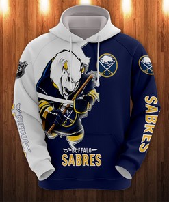 Cartoon-Inspired Buffalo Sabres Hoodie With 3D Zip Hoodie Design, A Must-Have For Fans