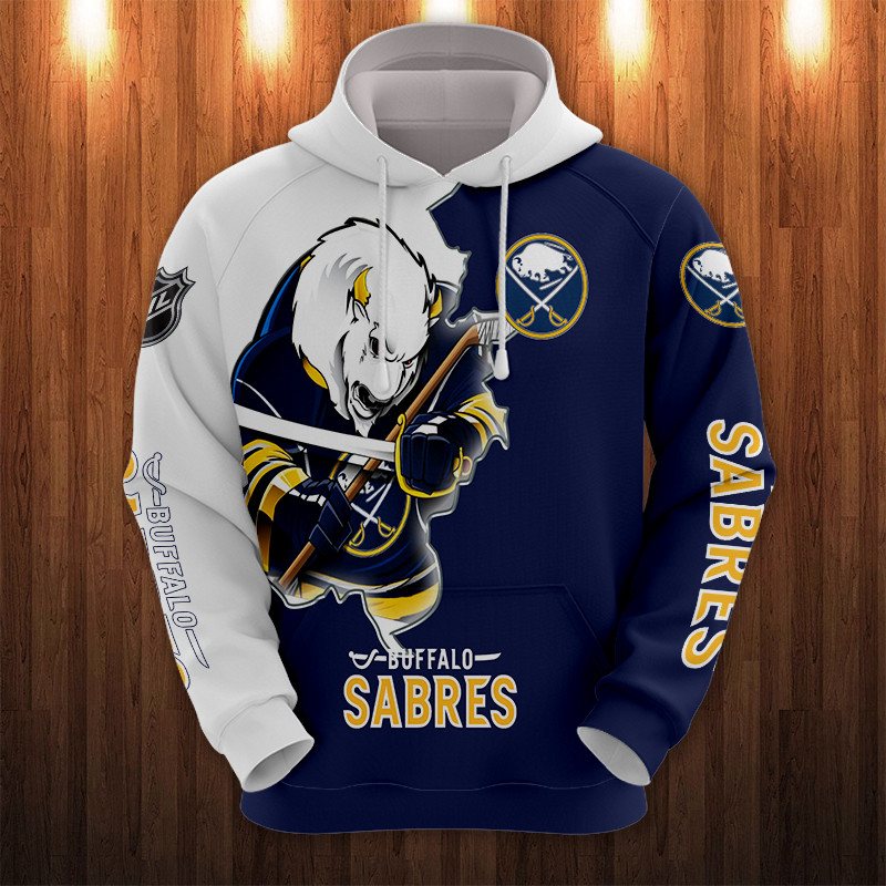 Cartoon-Inspired Buffalo Sabres Hoodie With 3D Zip Hoodie Design, A Must-Have For Fans