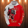 Cartoon-Inspired Calgary Flames Hoodie With 3D Zip Hoodie Design, A Perfect Gift For Fans