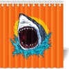 Cartoons Shark Print Shower Curtain with Waterproof Fabric for Bathroom Decor
