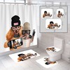 Cat And Dog Photos Fashion Shower Curtain Set - Waterproof 