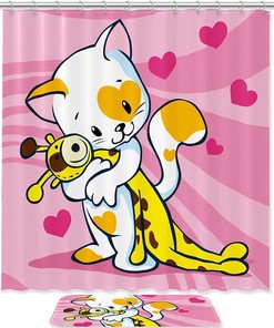 Cat Mermaid Sea Vintage Shower Curtain - Quirky And Playful Bathroom Decor