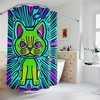 Cat Print Ai Art Cosmic Kitty Shower Curtain For Kids Bathroom Decor