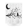 Cat on Limb Moon and Starry Night Shower Curtain