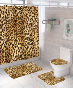 Catch The Eye With This Leopard Print Bathroom Shower Curtain