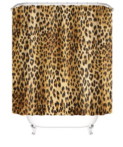 Catch The Eye With This Leopard Print Bathroom Shower Curtain