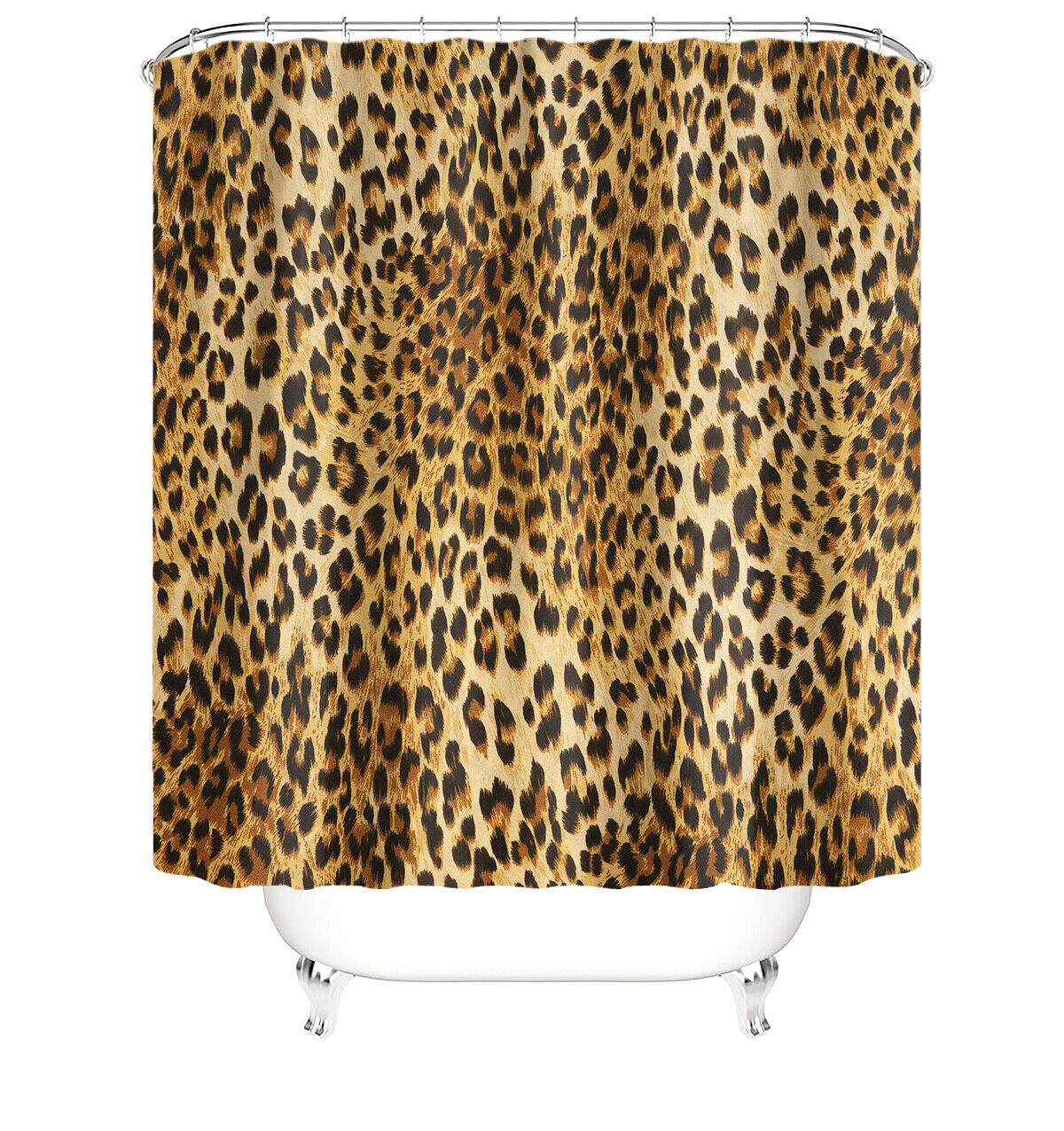 Catch The Eye With This Leopard Print Bathroom Shower Curtain