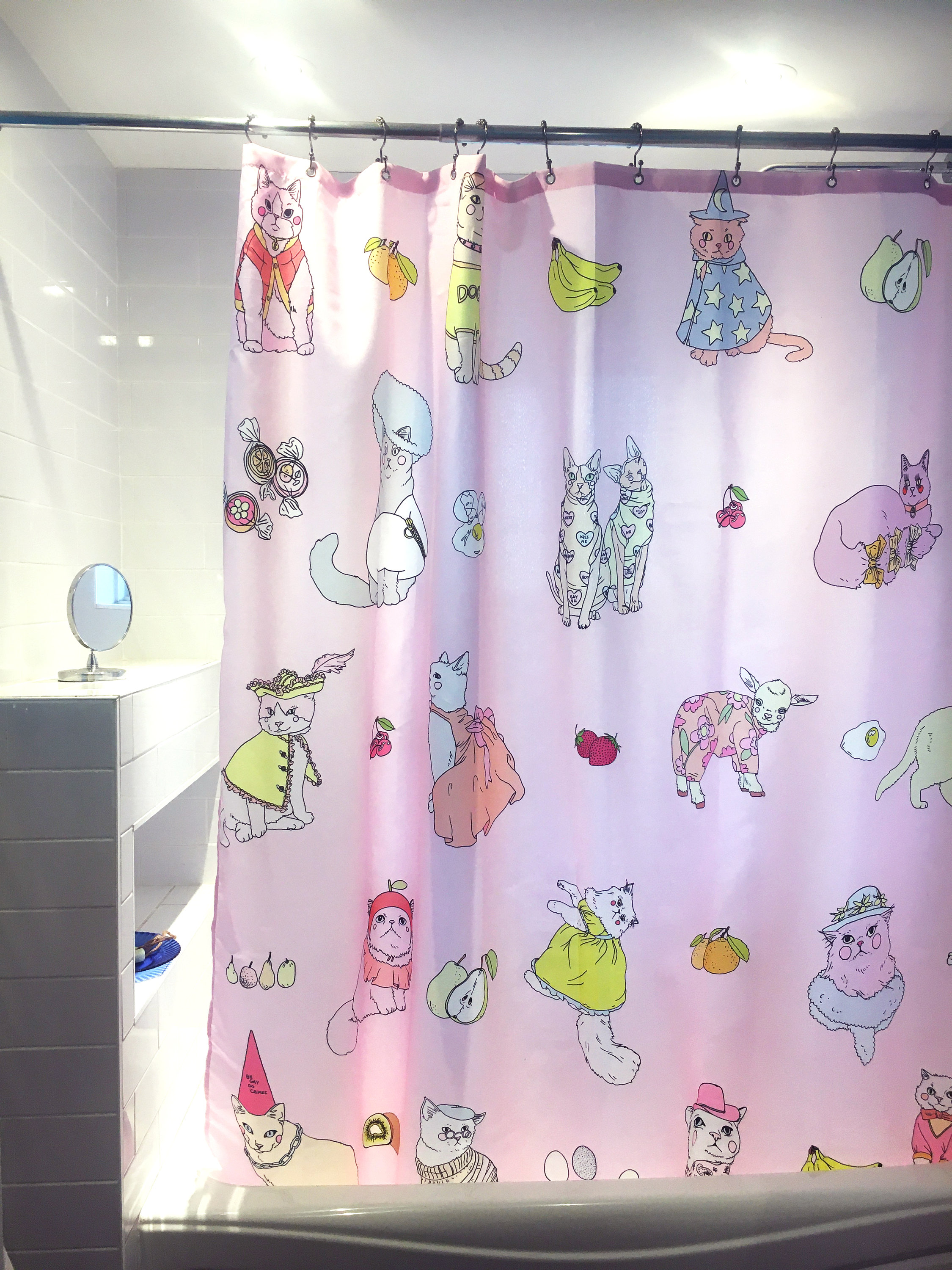 Cats in Clothes Lovely Prints Shower Curtain - Unique Shower Curtains