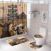 Cattle Cow Prairie Flower Animal Shower Curtain - Animal Prints
