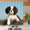 Cavalier King Charles Dog Bathroom Shower Curtain In Waterproof Fabric