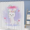 Celebrate Easter With A Cute Flower Little Rabbit Waterproof Shower Curtain In Multiple Sizes