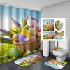 Celebrate Easter With A Flower Basket Easter Egg Waterproof Shower Curtain