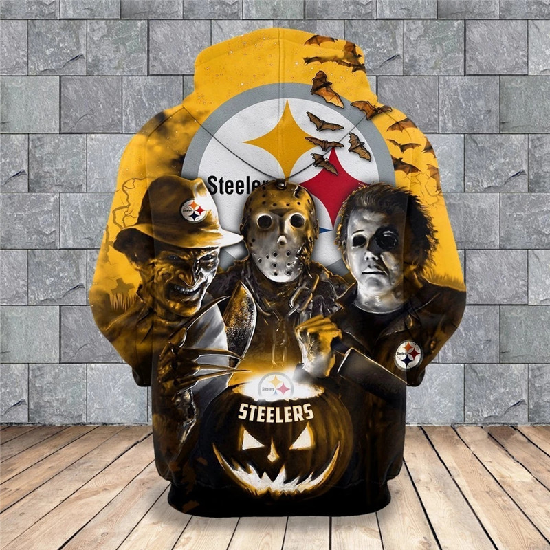 Celebrate Halloween With Pittsburgh Steelers 3D Horror Night Pullover Hoodie