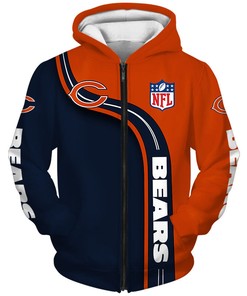 Celebrate Your Team With This Chicago Bears Hoodie - 3D Highway Letter Bears Gifts For Fans