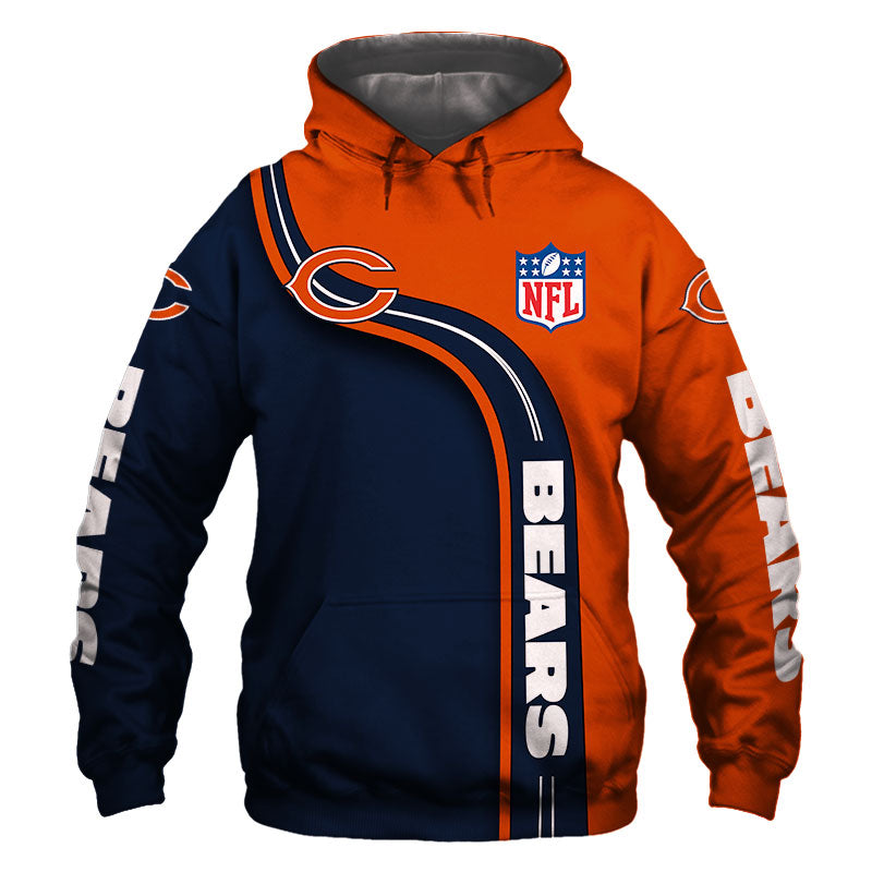 Celebrate Your Team With This Chicago Bears Hoodie - 3D Highway Letter Bears Gifts For Fans