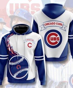 Celebrate Your Team With This Chicago Cubs Hoodie - 3D Flame Balls Graphic Gifts For Fans