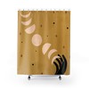 Celestial Cosmic Boho Shower Curtain With Moon Phases And Stars Design For Mystical Bathroom Decor