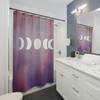 Celestial Moon Phase Shower Curtain for Spiritual Boho Bathroom Decor 