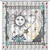 Celestial Sun and Moon Mandala Shower Curtain for Mystic Bathroom.