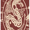 Celtic Mythical Dragon Stall Shower Curtain In Two Colors