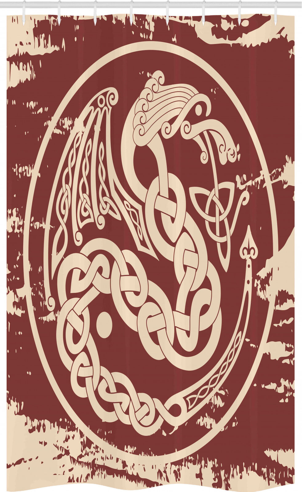 Celtic Mythical Dragon Stall Shower Curtain In Two Colors