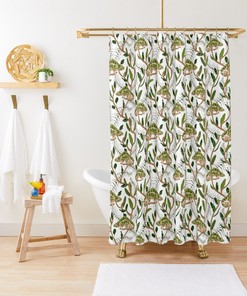 Chameleon Print Shower Curtain For A Nature Inspired And Unique Look In Your Bathroom