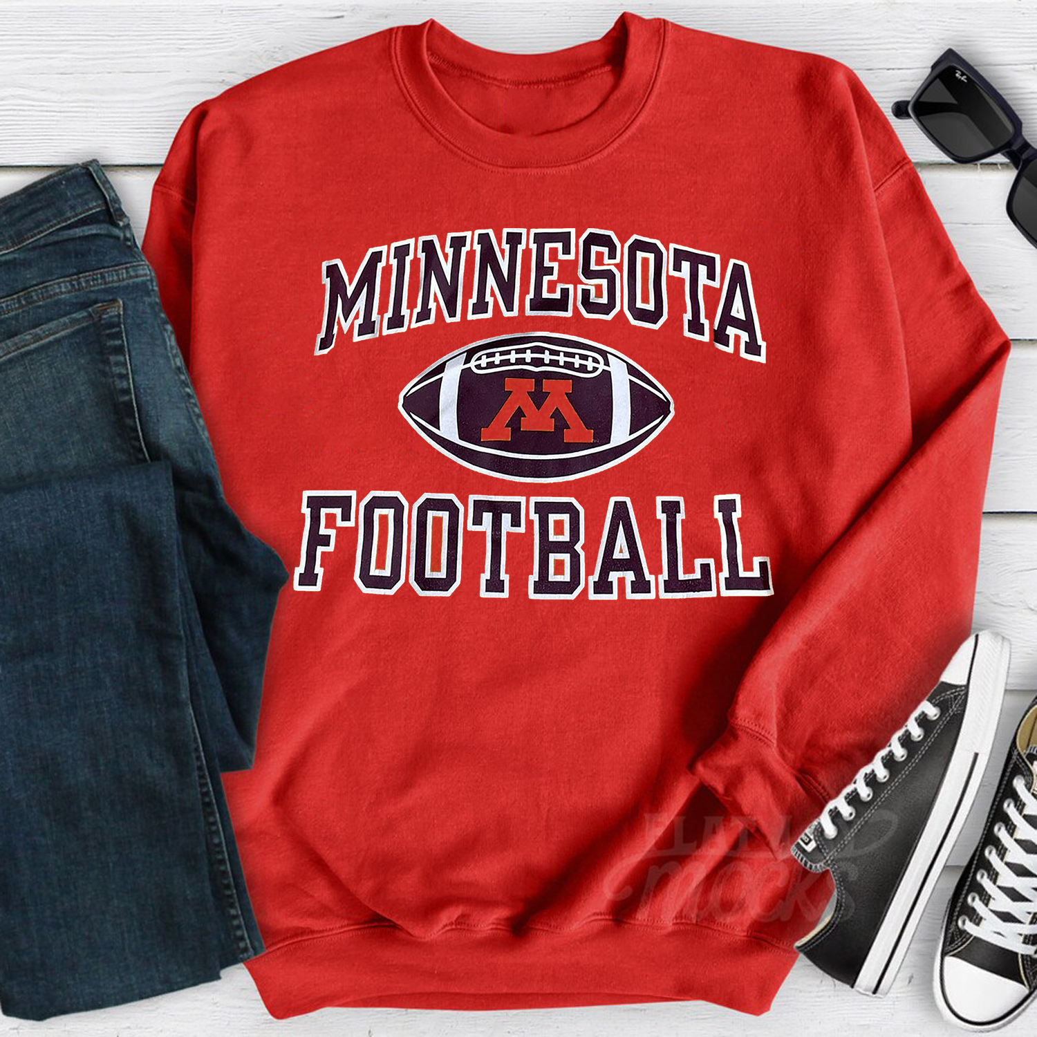 Champion Football University Graphic Shirt - Vintage Style Minnesota Gophers College Sportswear